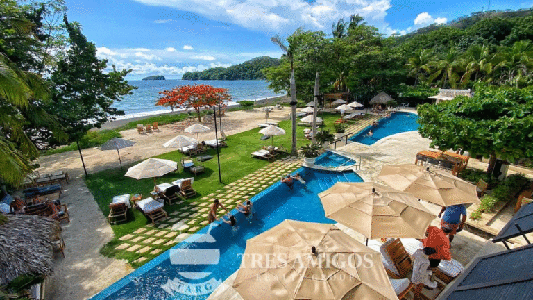 Swimming pool with ocean views